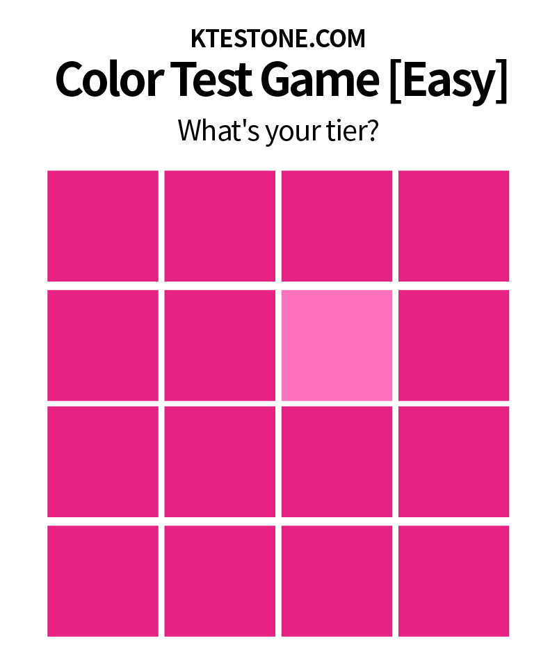 Color Sensory Test Game EasyEng | What is your Tier? - KTEST | Time Attack