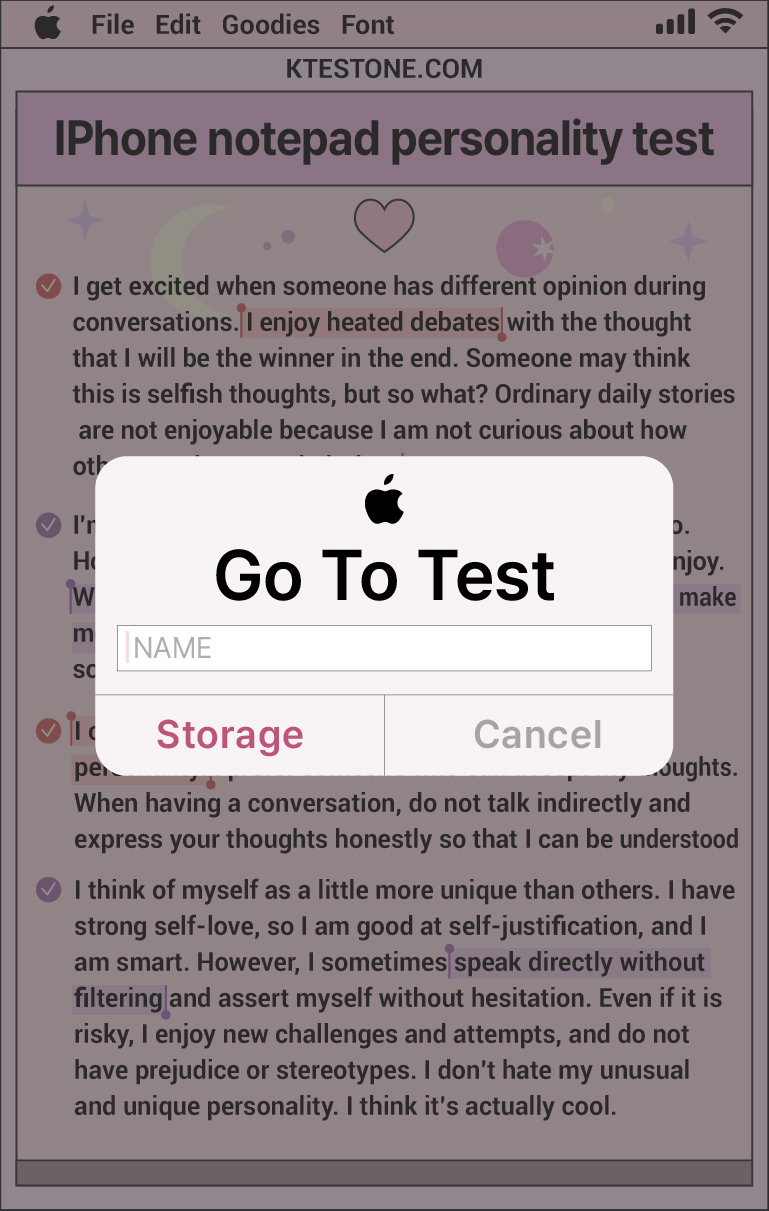 iPhone notepad personality test|Let's try to write down your personality in iPhone notepad