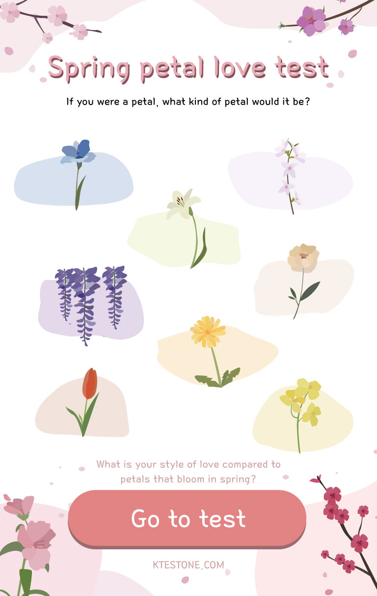 Spring petal love test|What is your style of love compared to petals that bloom in spring?