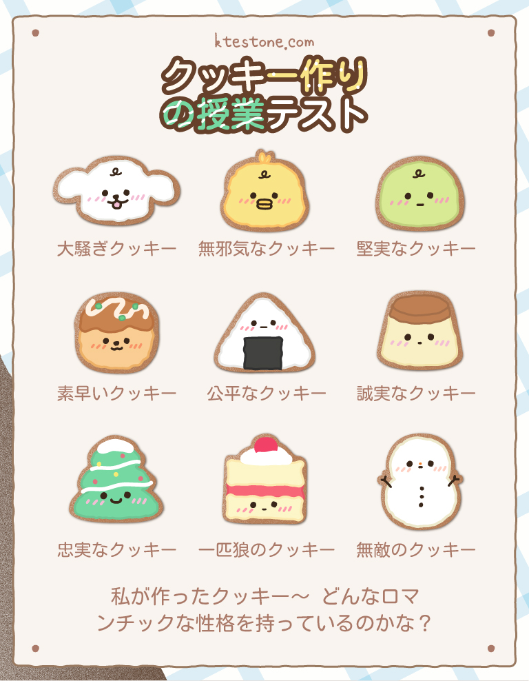 クッキー作りの授業テスト