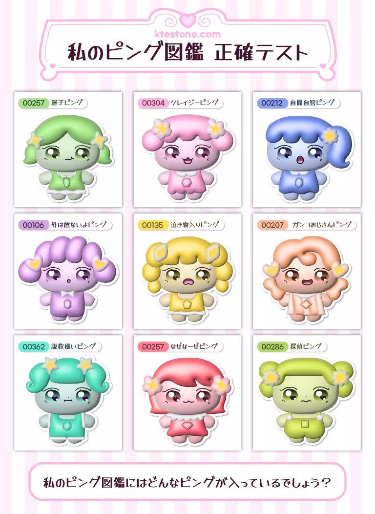 私のピング図鑑 正確テスト