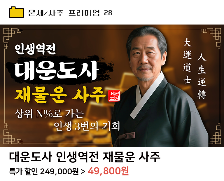 대운도사 인생역전 재물운 사주
